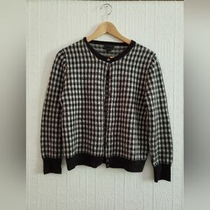 J. Crew Cashmere Gingham Cardigan